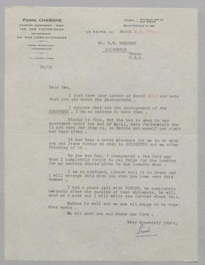 [Letter from Pierre Chardine to D. W. Kempner, March 24, 1950]
