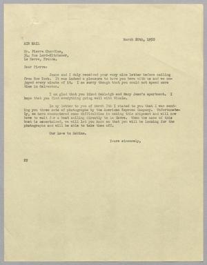 [Letter from Daniel W. Kempner to Pierre Chardine, March 20, 1950]