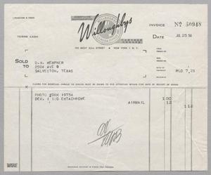 [Invoice for Photo work, July 1950]