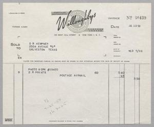 [Invoice for 2R Prints, July 19, 1950]