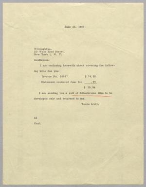 [Letter from Daniel W. Kempner to Willoughbys, June 26, 1950]