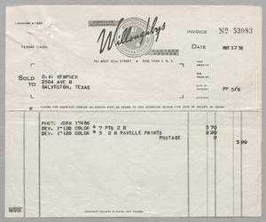 [Invoice for Photo Work, May 1950]