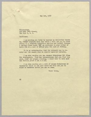 [Letter from Daniel W. Kempner to Willoughbys, May 1, 1950]