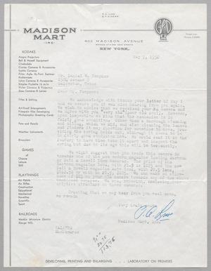 [Letter from Madison Mart, Inc. to D. W. Kempner, May 9, 1950]