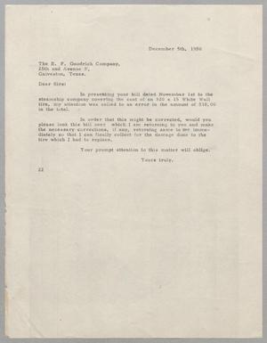 [Letter from Daniel W. Kempner to the B. F. Goodrich Company, December 5, 1950]