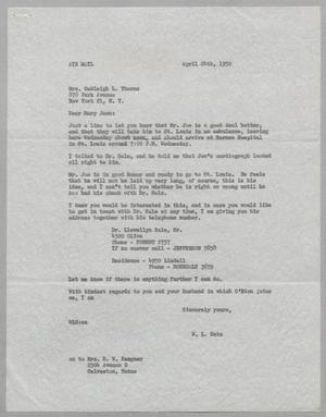 [Letter from William L. Gatz to Mary Jean Thorne, April 24, 1950]