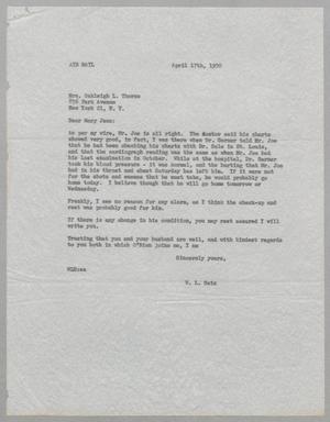 [Letter from William L. Gatz to Mary Jean Thorne, April 17, 1950]