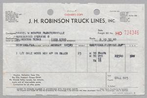 [Invoice for Transport of Half a Bale of Moss, June 1950]