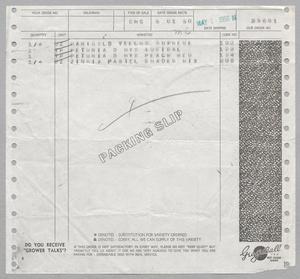 [Packing Slip for Items from Geo. J. Ball Inc., May 1, 1950]