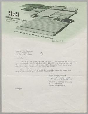 [Letter from H. L Prestin to D. W. Kempner, May 8, 1950]