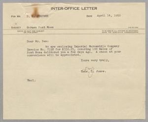[Inter-Office Letter from Thomas L. James to D. W. Kempner, April 14, 1950]