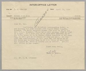 [Inter-Office Letter from Thomas L. James to D. W. Kempner, April 10, 1950]