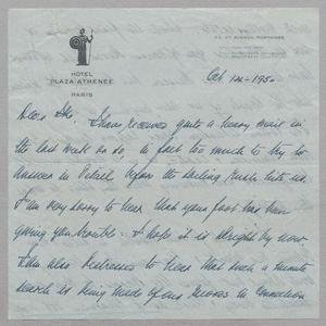 [Letter from Daniel W. Kempner to Isaac Kempner, October 14, 1950]