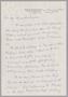 Letter: [Handwritten Letter from John H. Tucker, Jr. to D. W. Kempner and Jea…