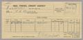 Primary view of [Invoice for Credit Card Transportation, July 27, 1956]