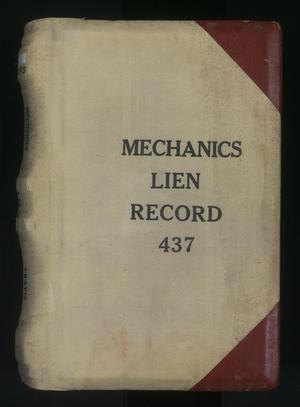 Primary view of object titled 'Travis County Deed Records: Deed Record 437 - Mechanics Liens'.