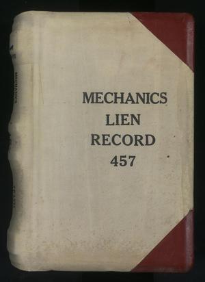 Primary view of object titled 'Travis County Deed Records: Deed Record 457 - Mechanics Liens'.