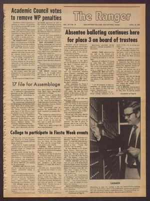 The Ranger (San Antonio, Tex.), Vol. 45, No. 23, Ed. 1 Friday, April 14, 1972
