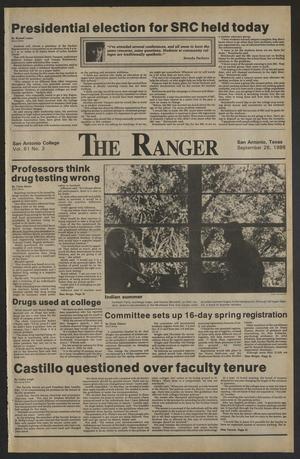 Primary view of object titled 'The Ranger (San Antonio, Tex.), Vol. 61, No. 3, Ed. 1 Friday, September 26, 1986'.