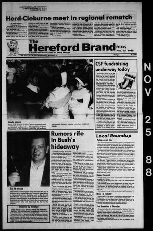 The Hereford Brand (Hereford, Tex.), Vol. 88, No. 103, Ed. 1 Friday, November 25, 1988