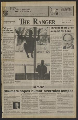 The Ranger (San Antonio, Tex.), Vol. 62, No. 2, Ed. 1 Friday, September 18, 1987