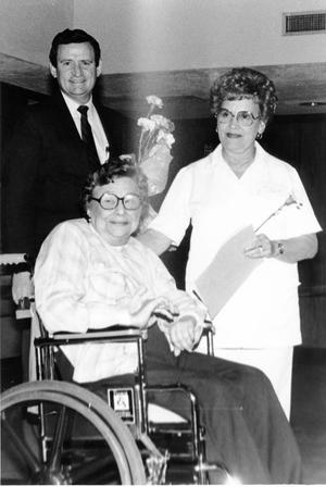 Primary view of object titled '[Award Winner at National Nurse's Day Celebration]'.