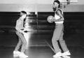 Photograph: Basketball player with young man 1988