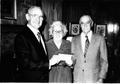 Photograph: John Tucker, left, accepts a donation on behalf of Friends of Lee Col…