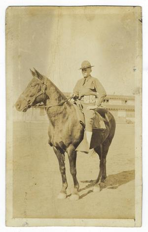 [Postcard of Stephen Koenig, Jr. on the Back of a Horse]