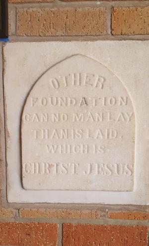 [Marble Cornerstone of Fifth Street Methodist Church]