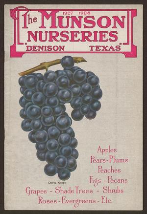 Munson Nurseries Catalog: 1927-1928