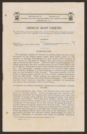 Primary view of object titled 'American Grape Varieties'.