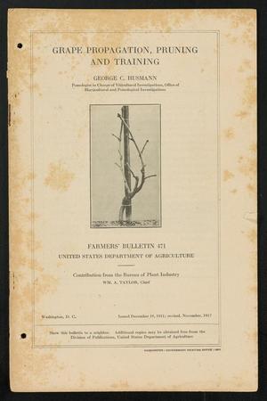 Primary view of object titled 'Grape Propagation, Pruning, and Training'.