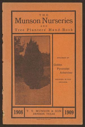Primary view of object titled 'Munson Nurseries Catalog: 1908-1909'.