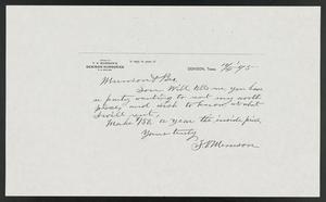 [Letter from T. V. Munson to his Son, October 4, 1895]