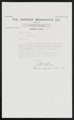 [Letter from A. H. Latimer to T. V. Munson, December 29, 1904]