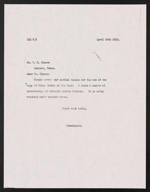 [Letter to W. B. Munson, April 28, 1915]