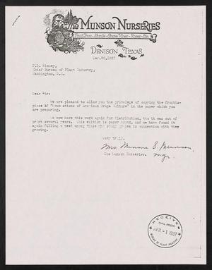 [Letter from Minnie S. Munson to R. D. Richey, March 30, 1937]