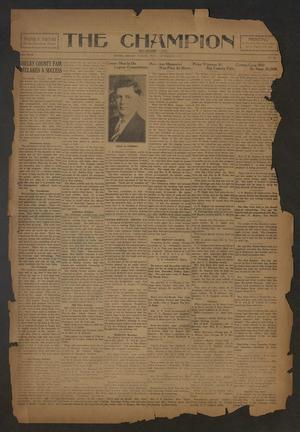 The Champion (Center, Tex.), Vol. 50, No. 43, Ed. 1 Wednesday, October 26, 1927