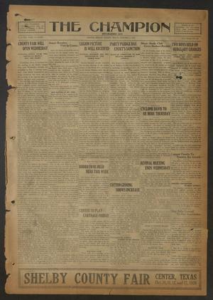 The Champion (Center, Tex.), Vol. 51, No. 39, Ed. 1 Wednesday, October 3, 1928