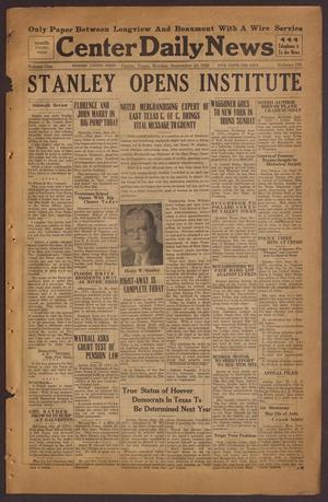 Primary view of object titled 'Center Daily News (Center, Tex.), Vol. 1, No. 103, Ed. 1 Monday, September 23, 1929'.
