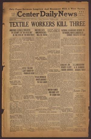 Primary view of object titled 'Center Daily News (Center, Tex.), Vol. 1, No. 111, Ed. 1 Wednesday, October 2, 1929'.