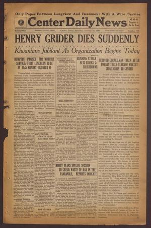 Center Daily News (Center, Tex.), Vol. 1, No. 126, Ed. 1 Saturday, October 19, 1929