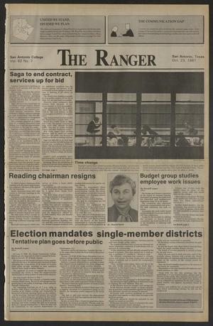 The Ranger (San Antonio, Tex.), Vol. 62, No. 7, Ed. 1 Friday, October 23, 1987