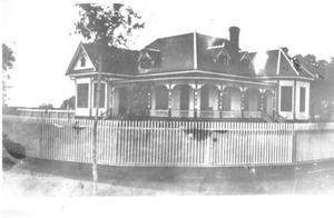 Primary view of object titled '[Photograph of the original George Ranch house]'.