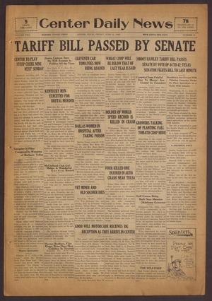 Center Daily News (Center, Tex.), Vol. 2, No. 13, Ed. 1 Friday, June 13, 1930