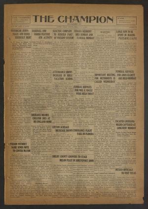 The Champion (Center, Tex.), Vol. 53, No. 28, Ed. 1 Wednesday, July 9, 1930