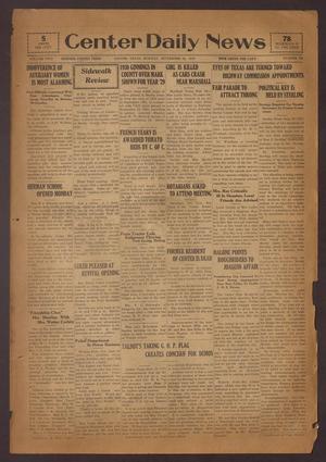 Center Daily News (Center, Tex.), Vol. 2, No. 101, Ed. 1 Monday, September 29, 1930