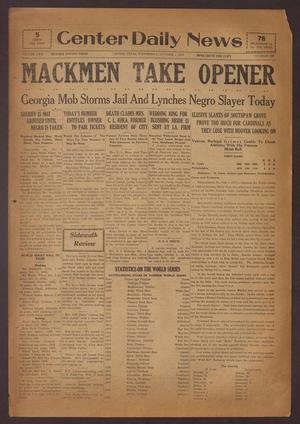 Center Daily News (Center, Tex.), Vol. 2, No. 103, Ed. 1 Wednesday, October 1, 1930
