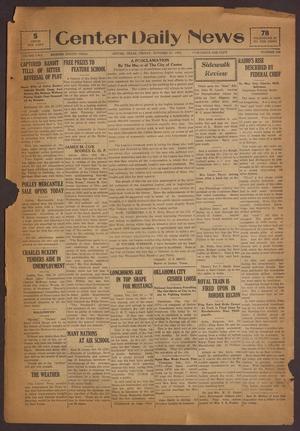 Center Daily News (Center, Tex.), Vol. 2, No. 125, Ed. 1 Friday, October 31, 1930